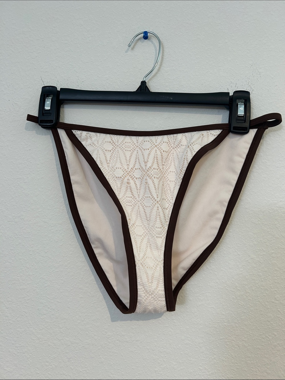 wild fable Cream Bikini Bottom with Brown Trim
